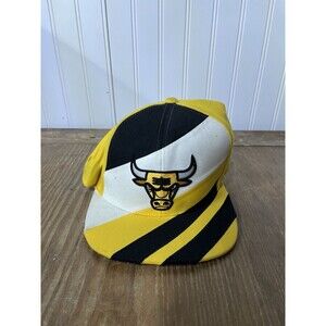 Chicago Bulls Mitchell And Ness SnapBack Hat Yellow And Black Jordan Windy City